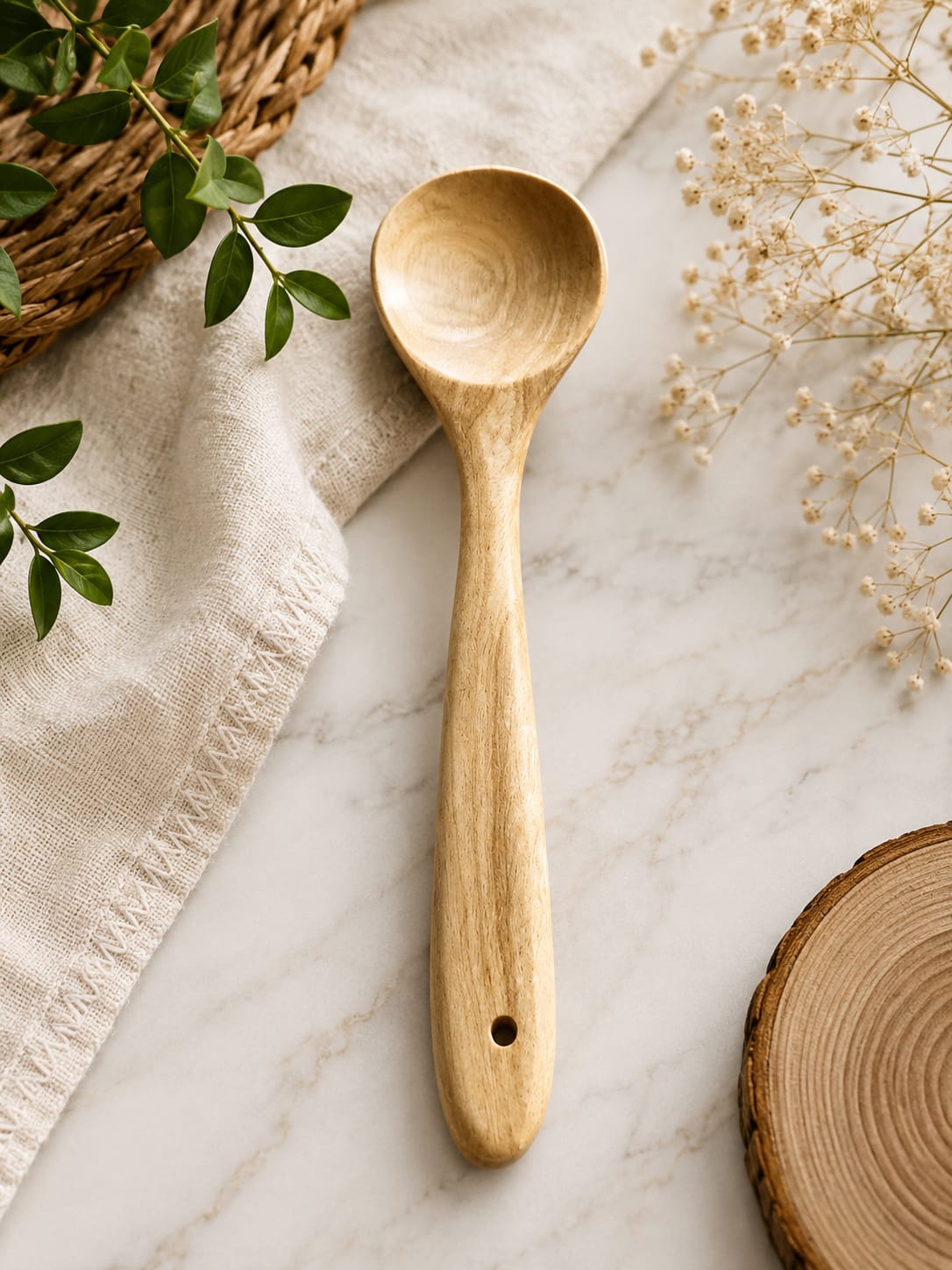 Handcrafted Wooden Cooking and Serving Spoon