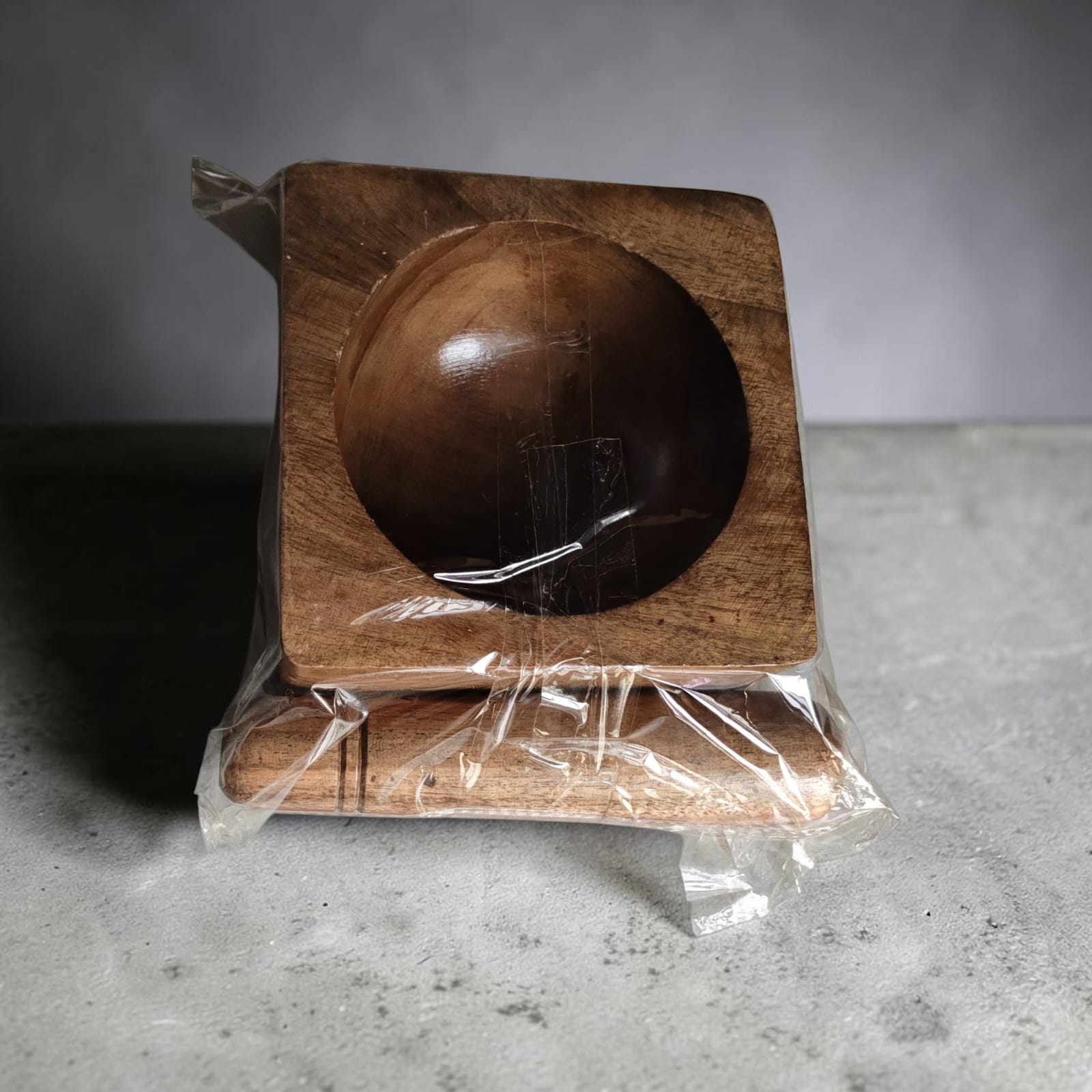 Wooden Tea  Light Candle Holder  with base — image 2