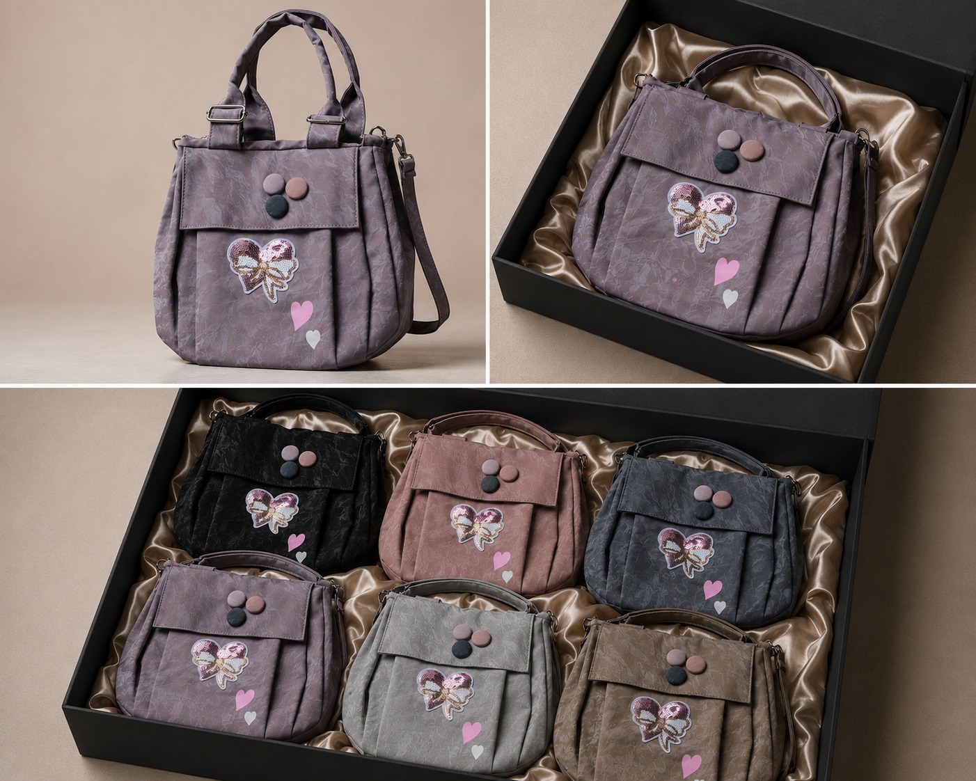Stylish 'It's Mine' Sling Bag for Girls | Cute Crossbody Bag with Button Design | 6 Colors