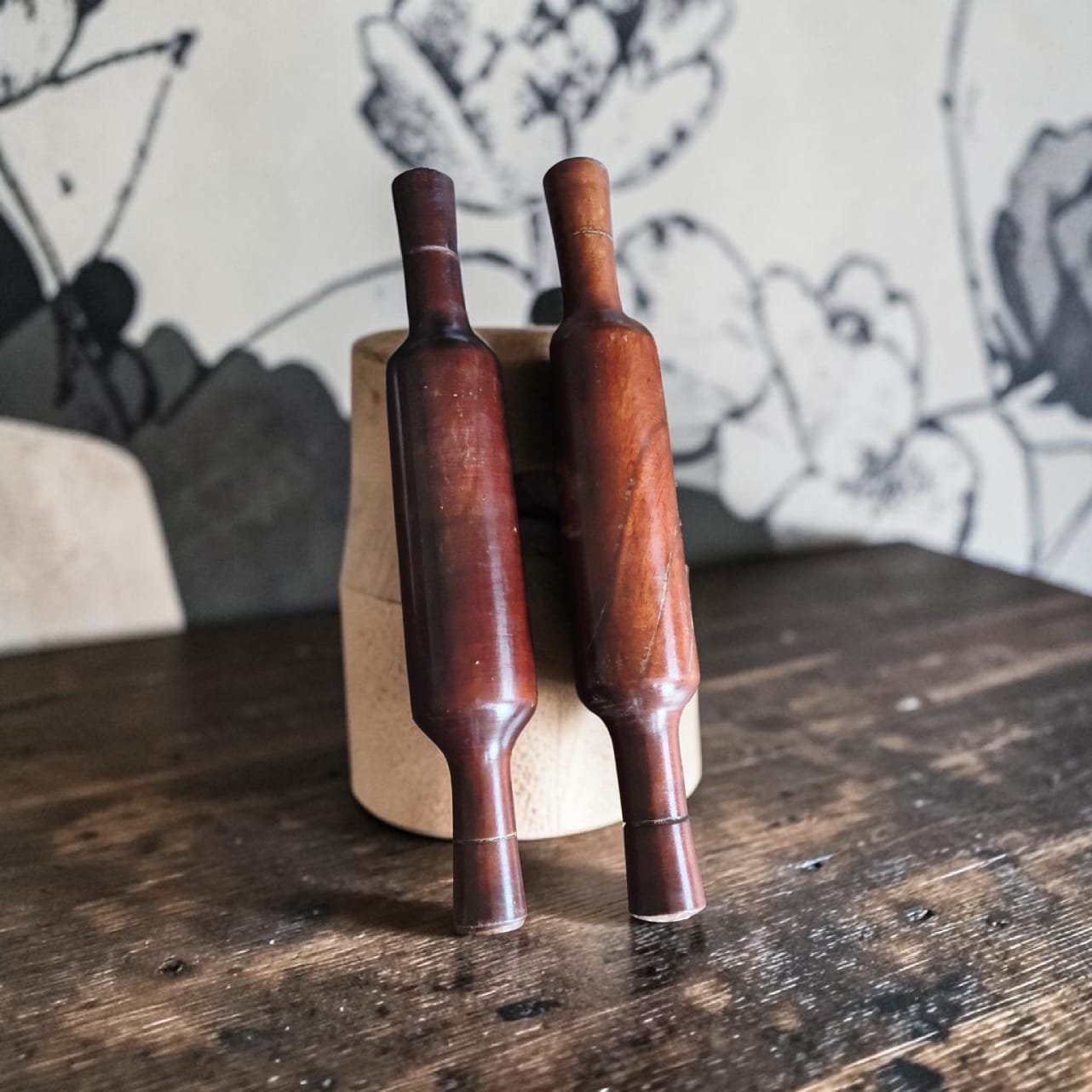 Traditional Wooden Rolling Pin (Belan) Set