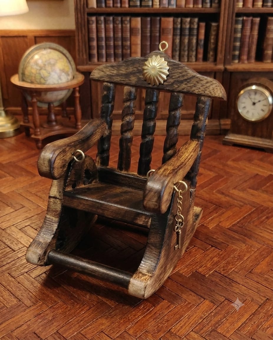 Wooden Rocking Chair Coaster Set. — image 2